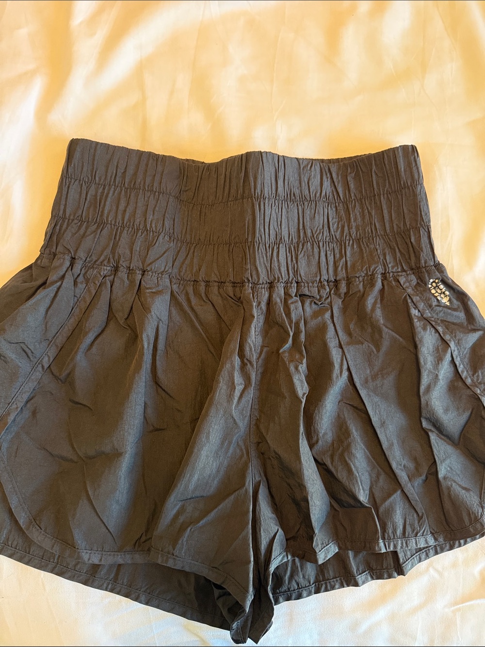 Free People The Way Home Run Shorts Black
